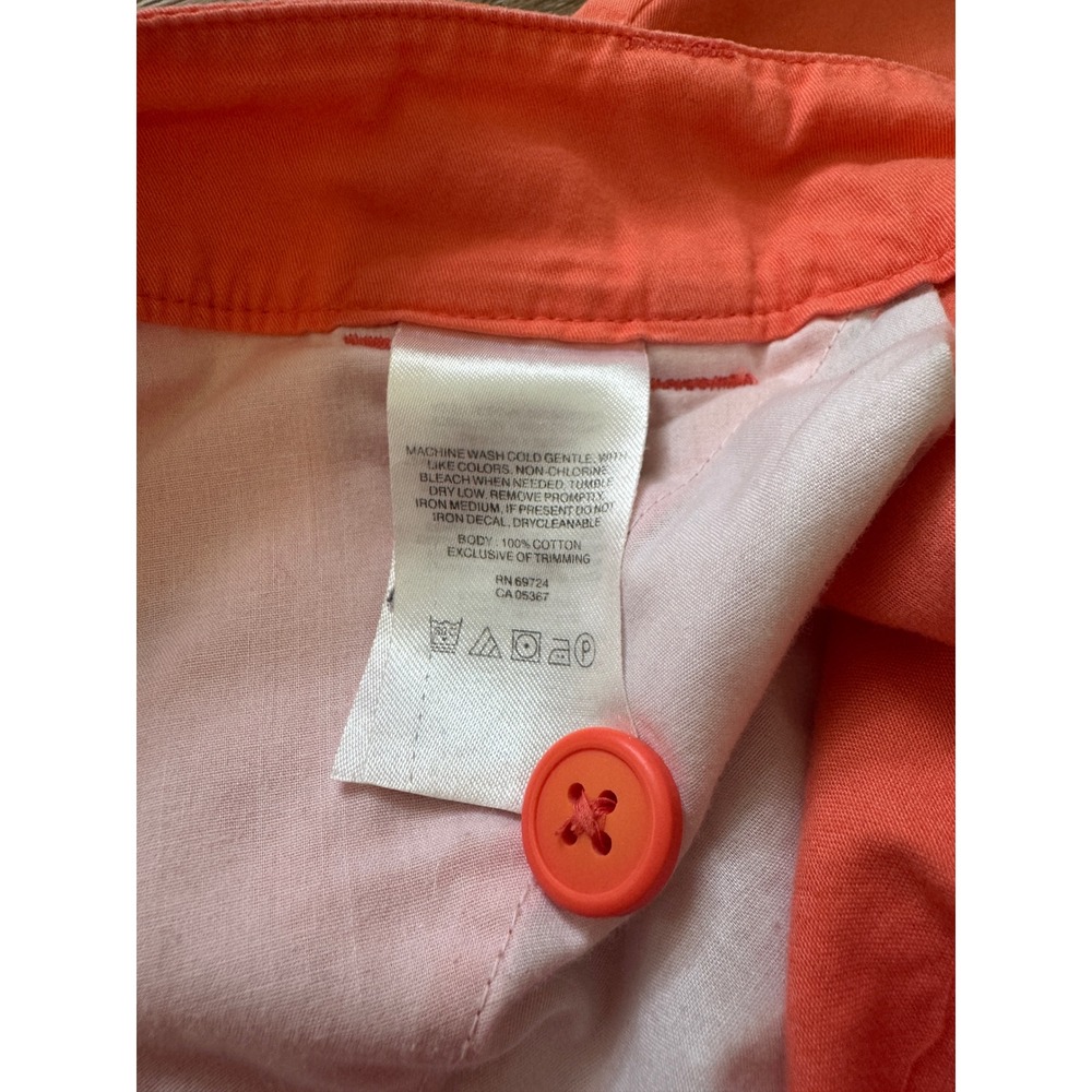 Columbia Womens Coral Orange Cotton Hiking Casual Shorts Size 8 XL4707 - Picture 3 of 9